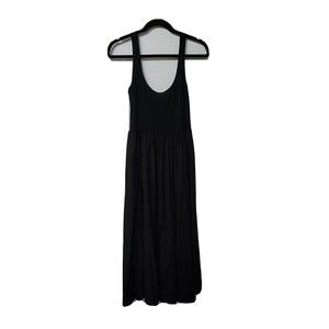 Reformation Womens Medium Stretch Knit Midi Cotton Tank Dress with Pockets Black